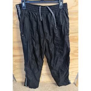 Men's Starter Windbreaker Pants Medium Side Zip Black